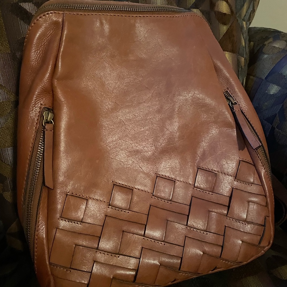 Leather backpack